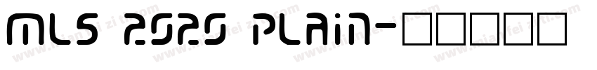 MLS 2020 Plain字体转换